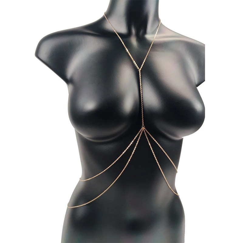 Body Jewelry Beach - Body Jewelry Sexy Chest Chain Bikini