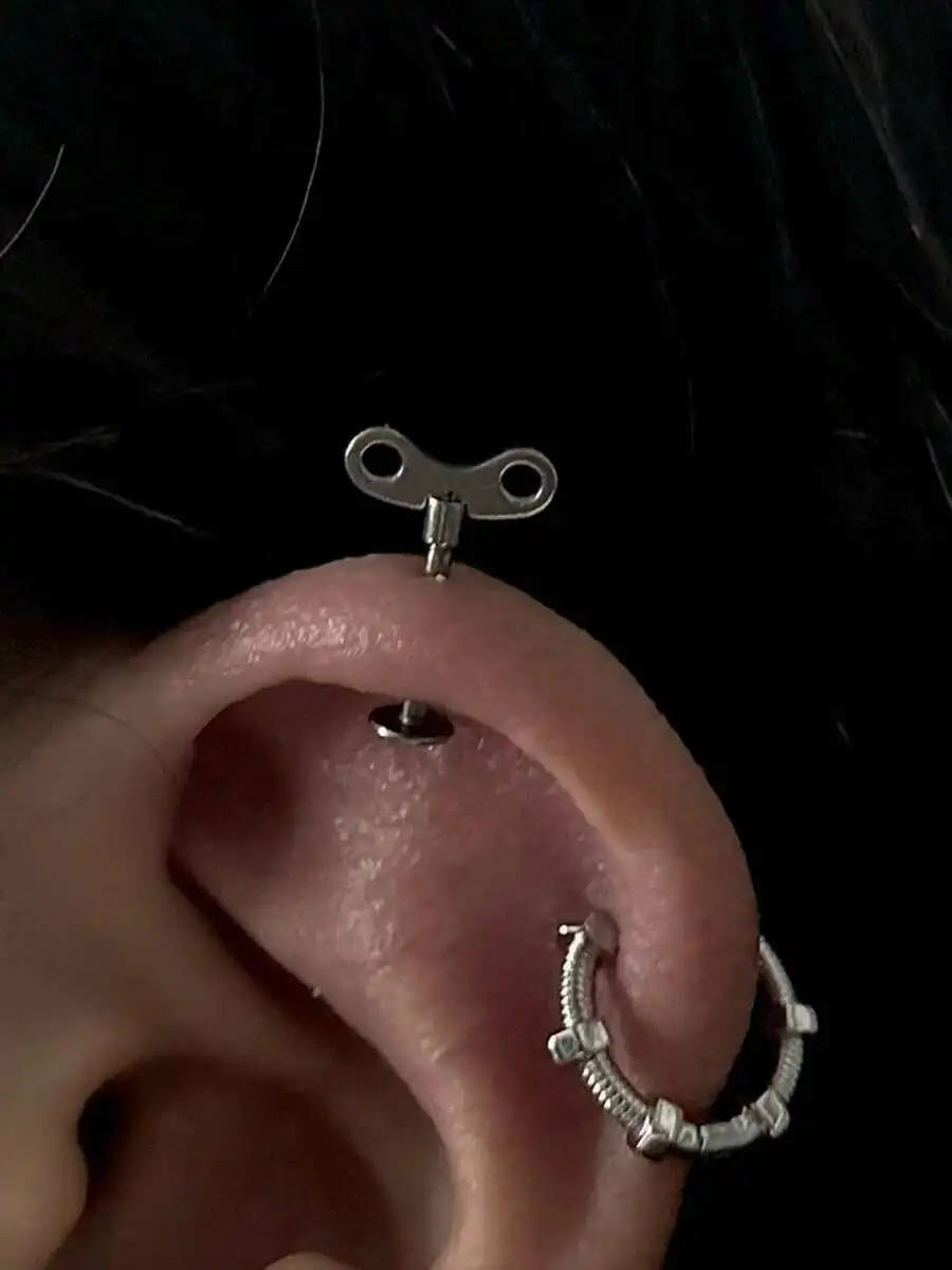 Body Jewelry Industrial - Industrial Mechanical Gear Ear Piercing Jewelry