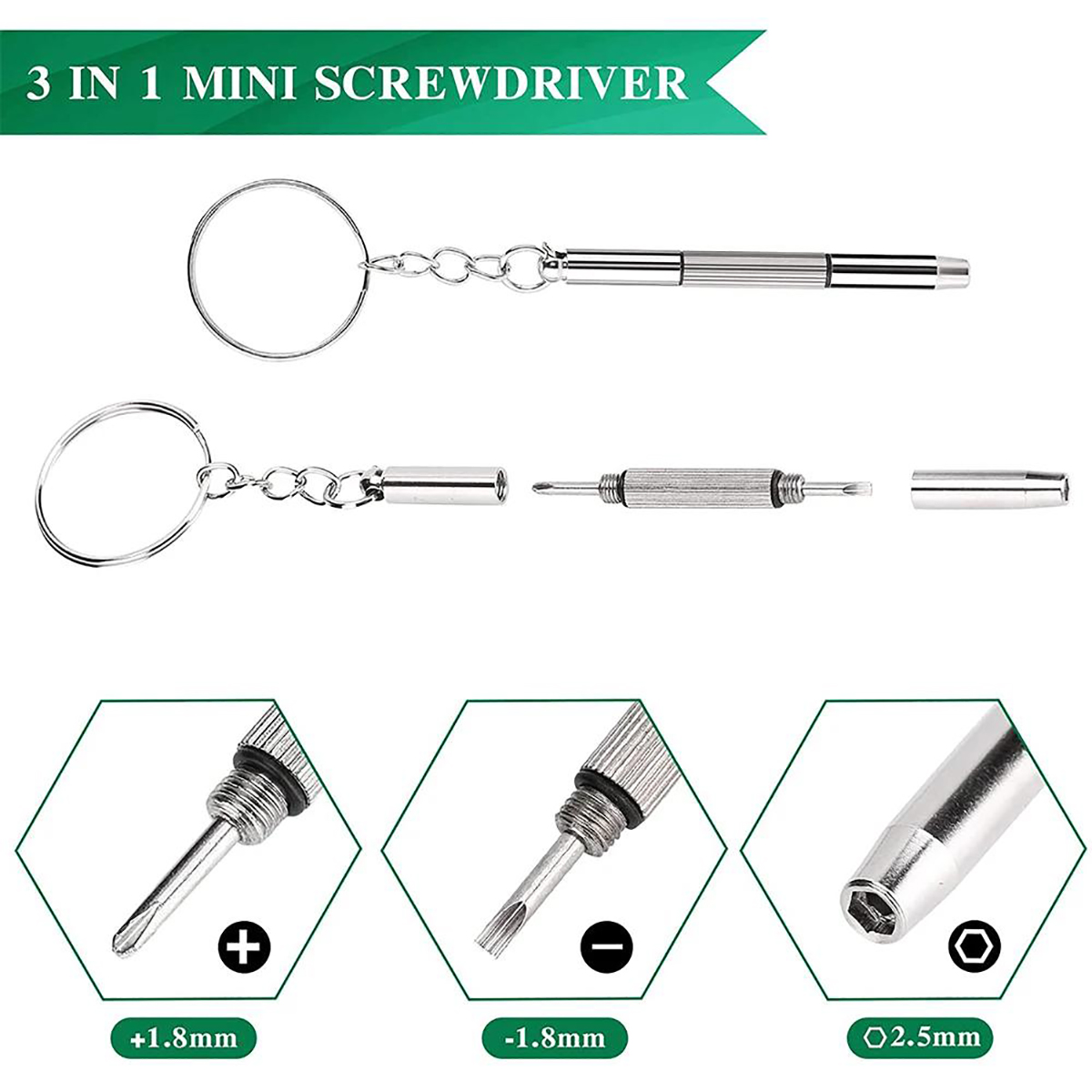 1/2PCS Precision 3 in1 Screwdr - đánh giá và giá Body Jewelry Tool