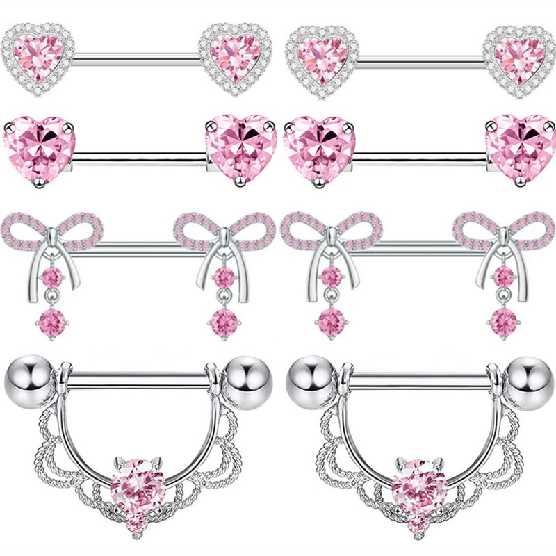 4Pair Butterlfy Nipple Piercin - đánh giá và giá Body Jewelry Nipple Rings