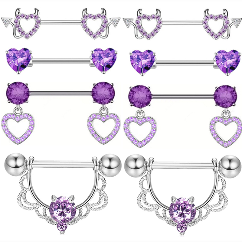 4Pair Butterlfy Nipple Piercin - đánh giá và giá Body Jewelry Nipple Rings