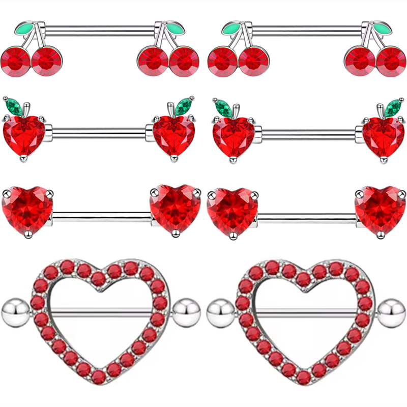 4Pair Butterlfy Nipple Piercin - đánh giá và giá Body Jewelry Nipple Rings