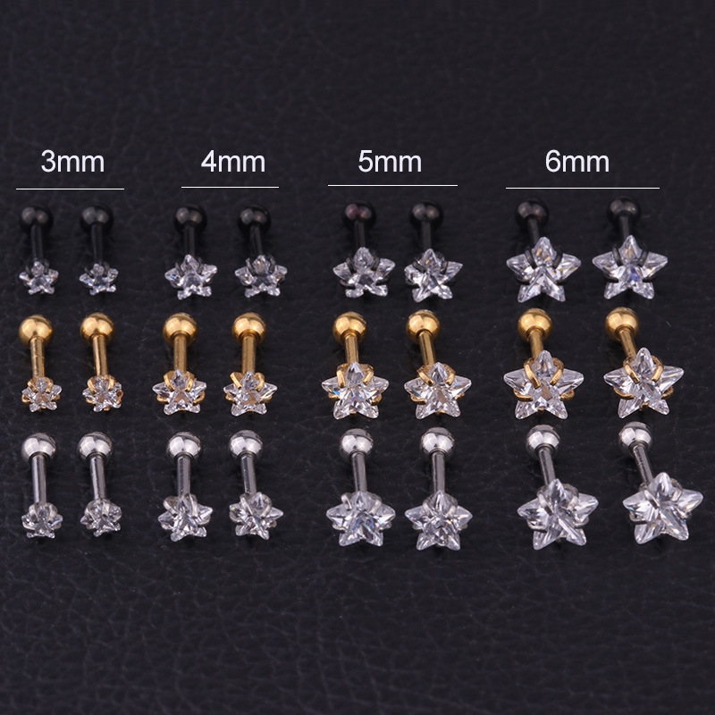 Helix Piercing Star Earrings W - đánh giá và giá Body Jewelry Trend