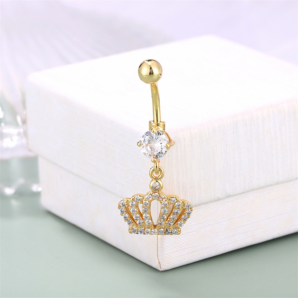 Dangle Belly Button Ring Heart - đánh giá và giá Belly Bar Titanium