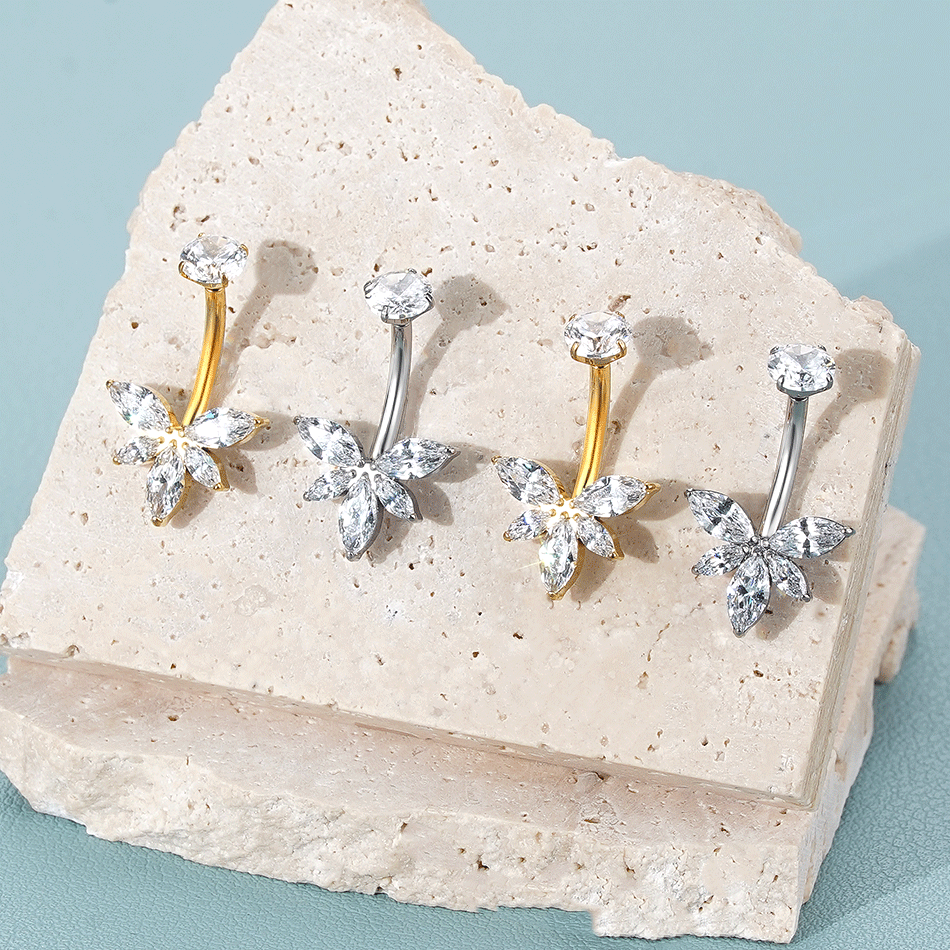 1PC Titanium Navel Piercing14G - đánh giá và giá Belly Bar Titanium