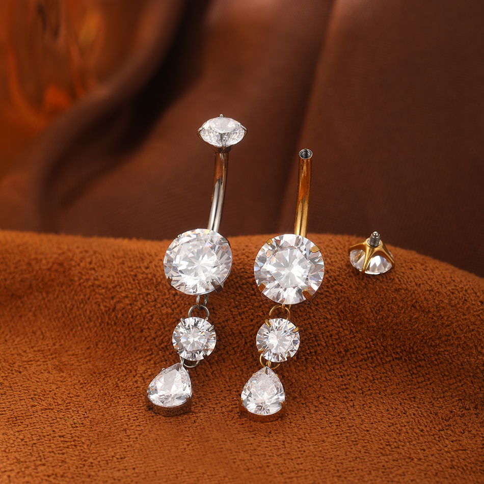 1/5Pcs ASTM F136 Titanium 14G  - đánh giá và giá Belly Bar Titanium