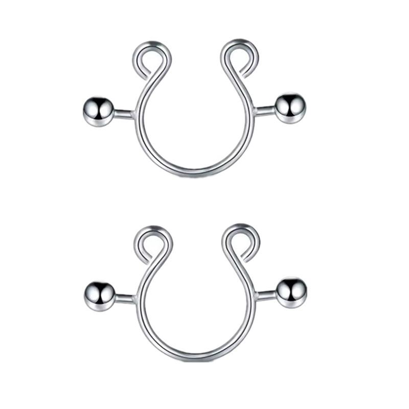 【SA】2Pcs Stainless Steel Nippl - đánh giá và giá Body Jewelry Nipple Rings
