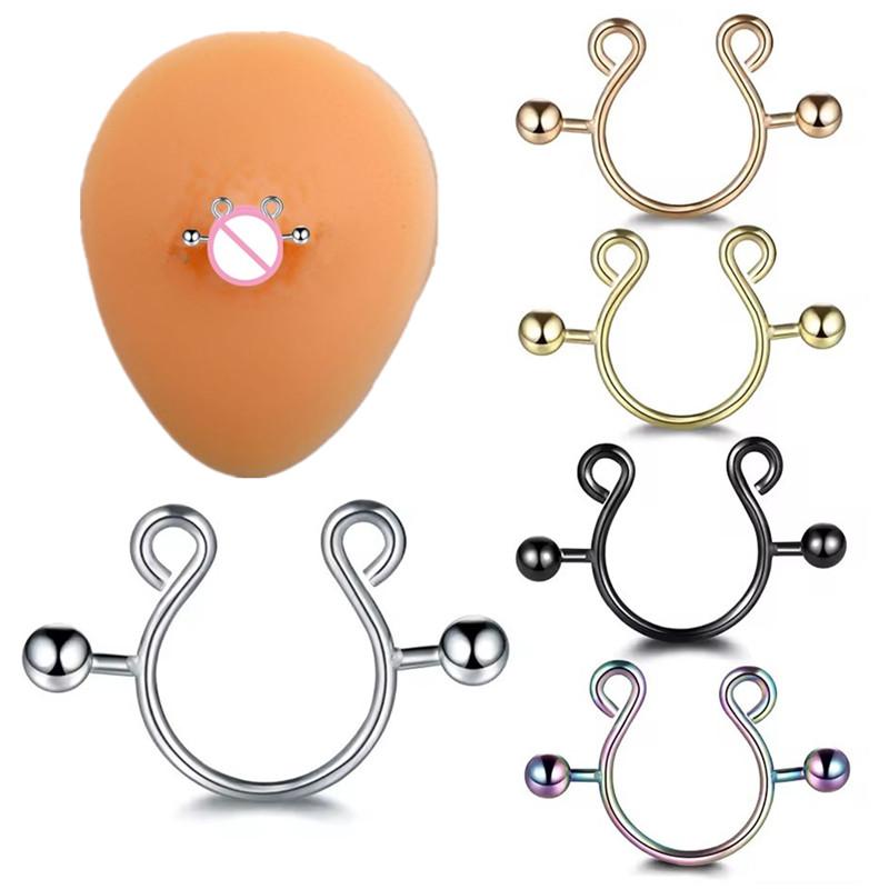 【SA】2Pcs Stainless Steel Nippl - đánh giá và giá Body Jewelry Nipple Rings