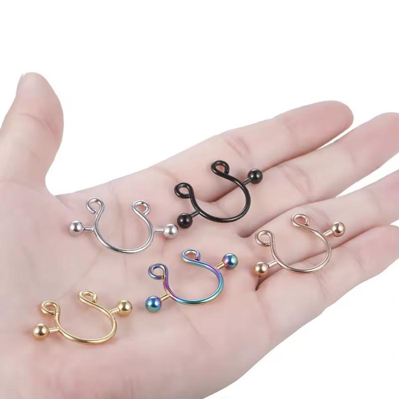 【SA】2Pcs Stainless Steel Nippl - đánh giá và giá Body Jewelry Nipple Rings