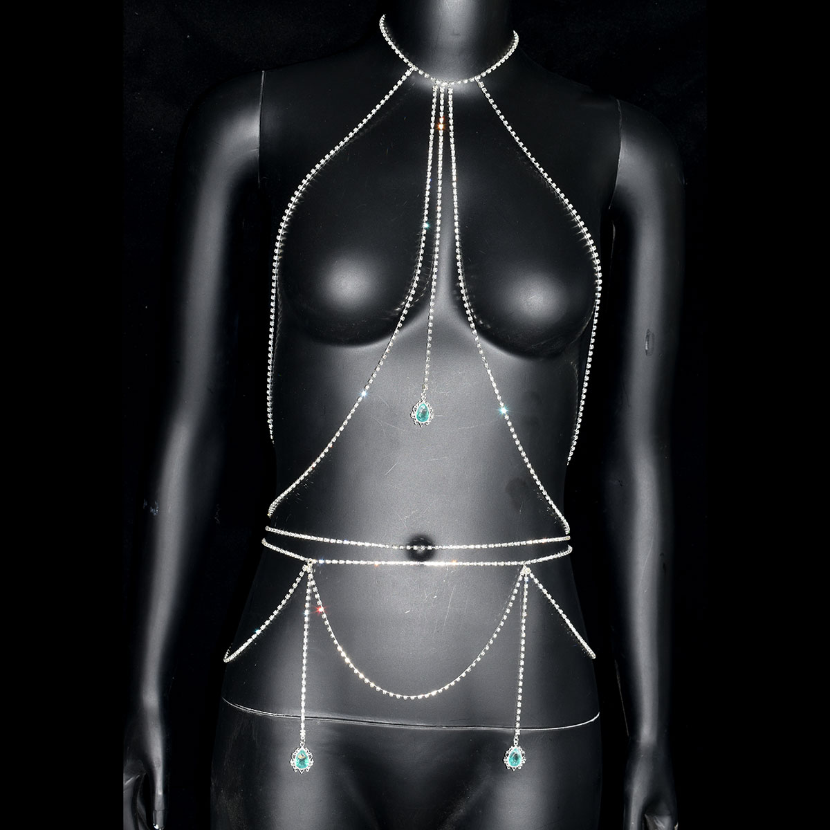 Sexy Rhinestone Bra Waist Chai - đánh giá và giá Body Jewelry Trend
