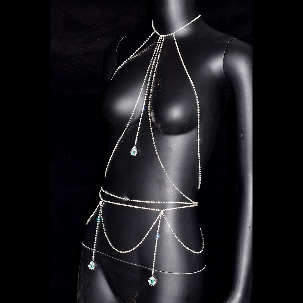 Sexy Rhinestone Bra Waist Chai - đánh giá và giá Body Jewelry Trend