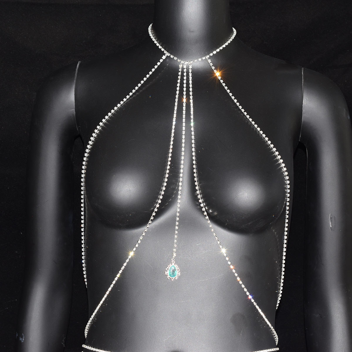 Sexy Rhinestone Bra Waist Chai - đánh giá và giá Body Jewelry Trend