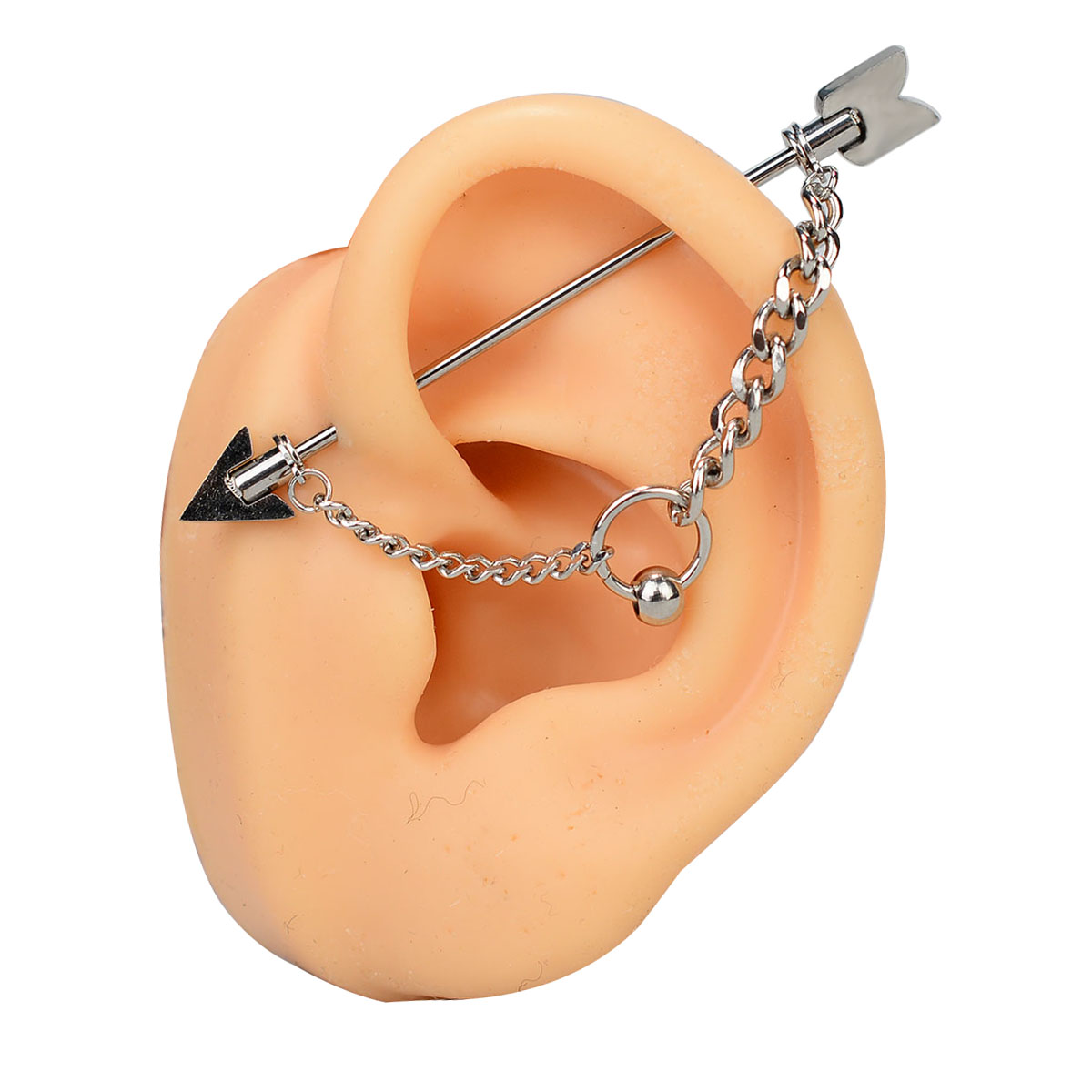 1PC Surgical Steel Sparkly Ind - đánh giá và giá Body Jewelry Industrial