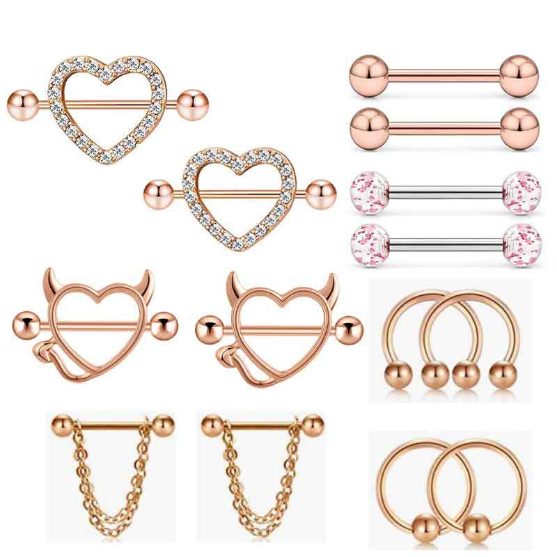 14G Stainless Steel Nipple Ton - đánh giá và giá Body Jewelry Nipple Rings