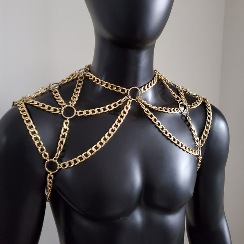 Punk Men Shoulder Body Chain B - đánh giá và giá Body Jewelry Beach