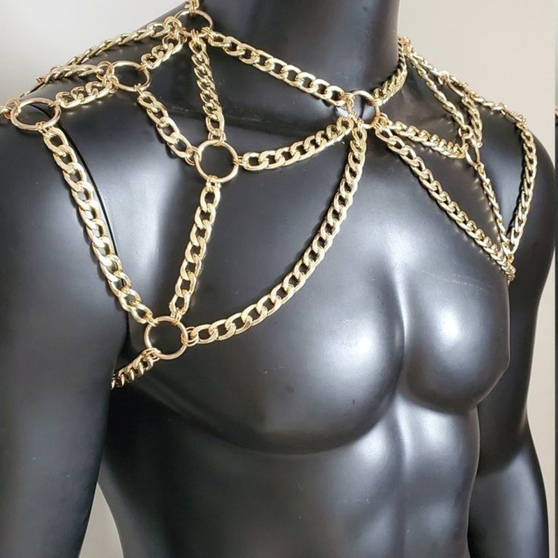 Punk Men Shoulder Body Chain B - đánh giá và giá Body Jewelry Beach