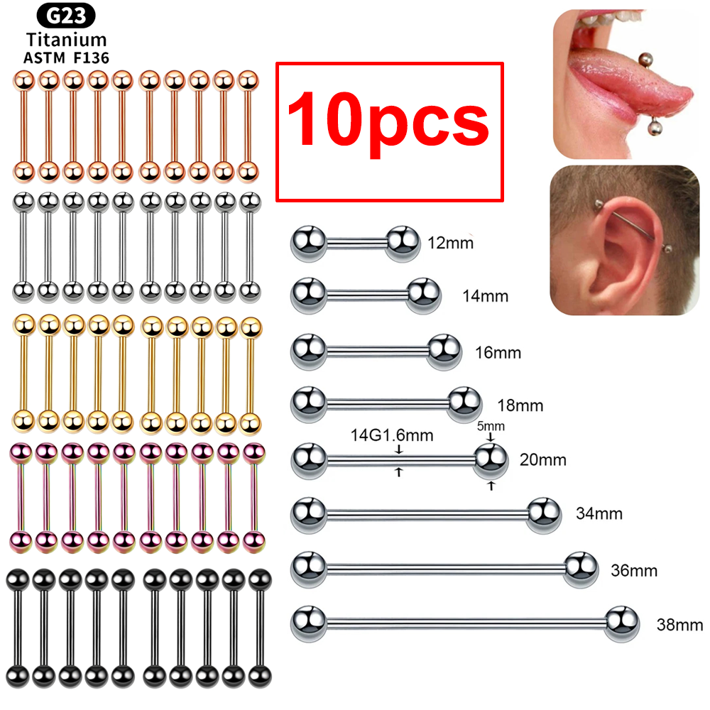 10pcs Internal thread Piercing - đánh giá và giá Industrial Barbell Long
