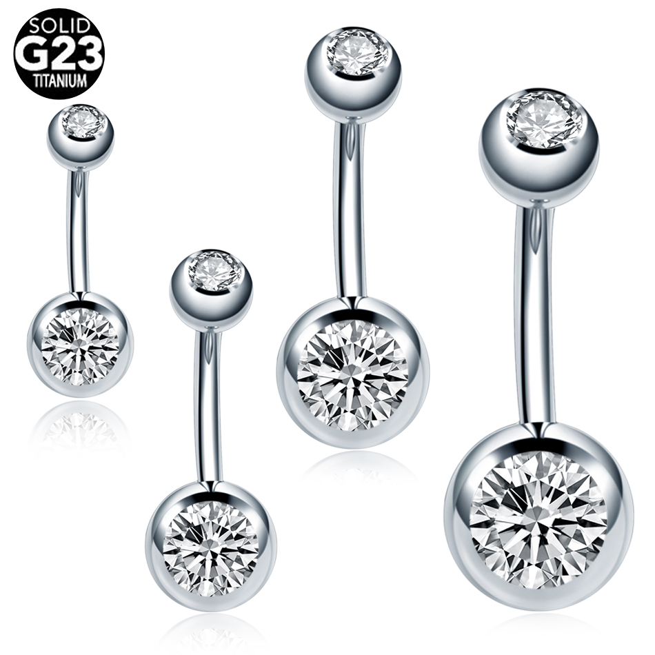 10Pcs /Lot 14G Titanium Navel  - đánh giá và giá Belly Bar Titanium