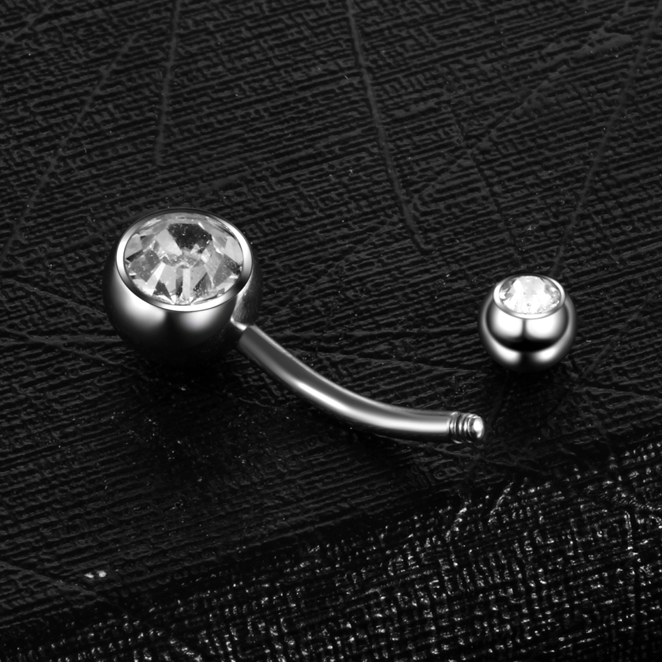 10Pcs /Lot 14G Titanium Navel  - đánh giá và giá Belly Bar Titanium