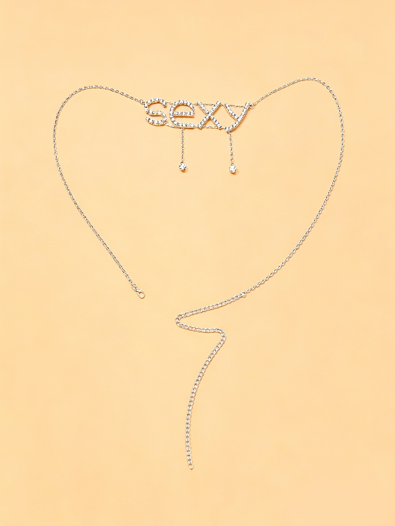 Rhinestone Sexy Letter Double  - đánh giá và giá Body Jewelry Y2K