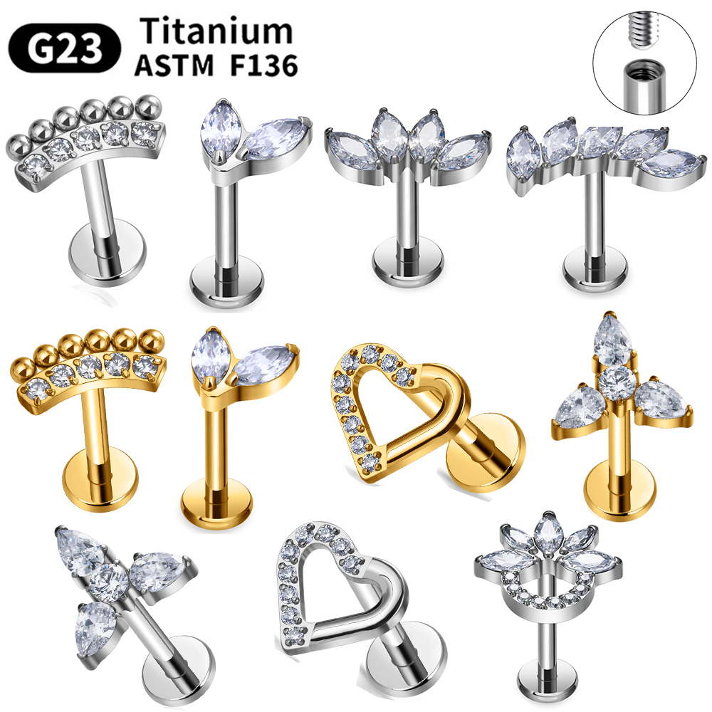 G23 Titanium 16G Piercing Labr - đánh giá và giá Belly Bar Titanium