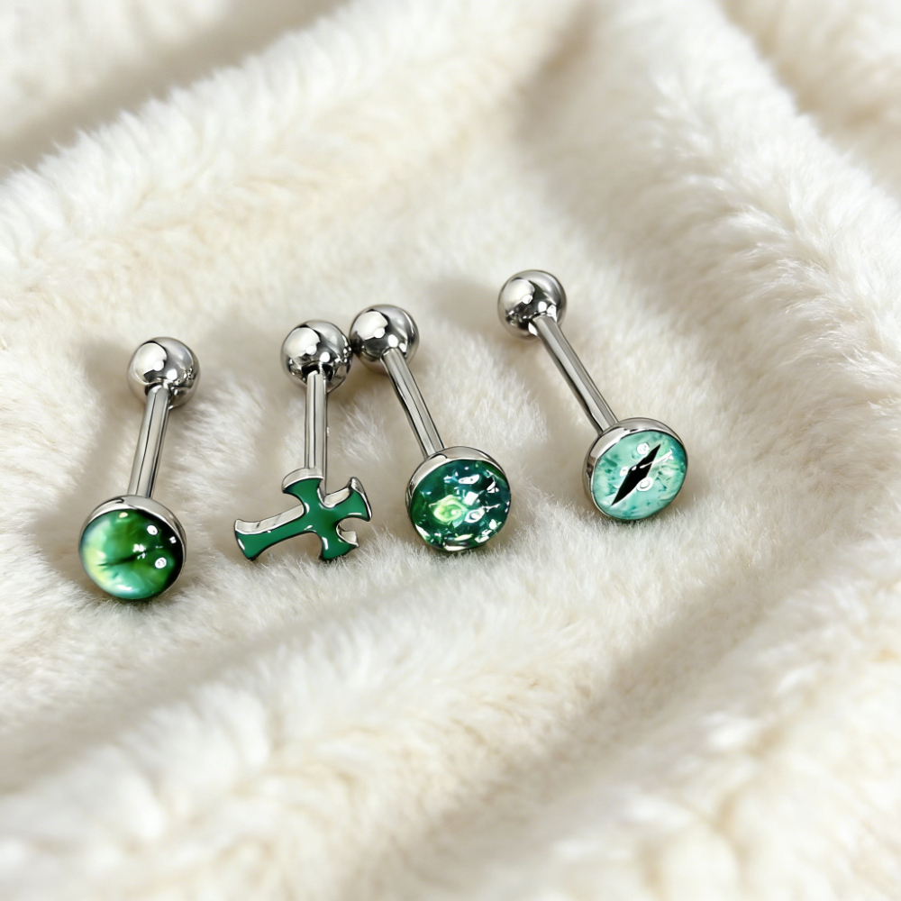 1Pc High-Quality Trendy Green  - đánh giá và giá Body Piercing Quality Jewelry