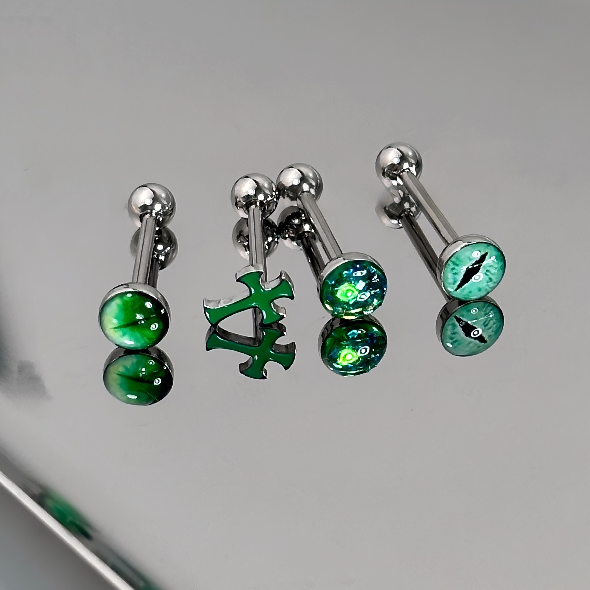 1Pc High-Quality Trendy Green  - đánh giá và giá Body Piercing Quality Jewelry