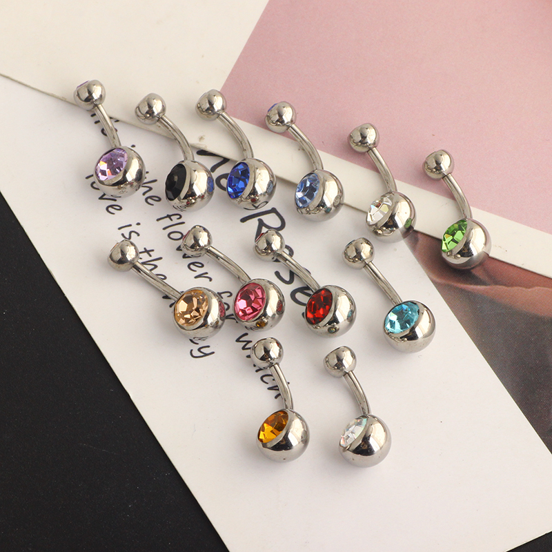 G23 Titanium Double Gem belly  - đánh giá và giá Body Piercing Quality Jewelry