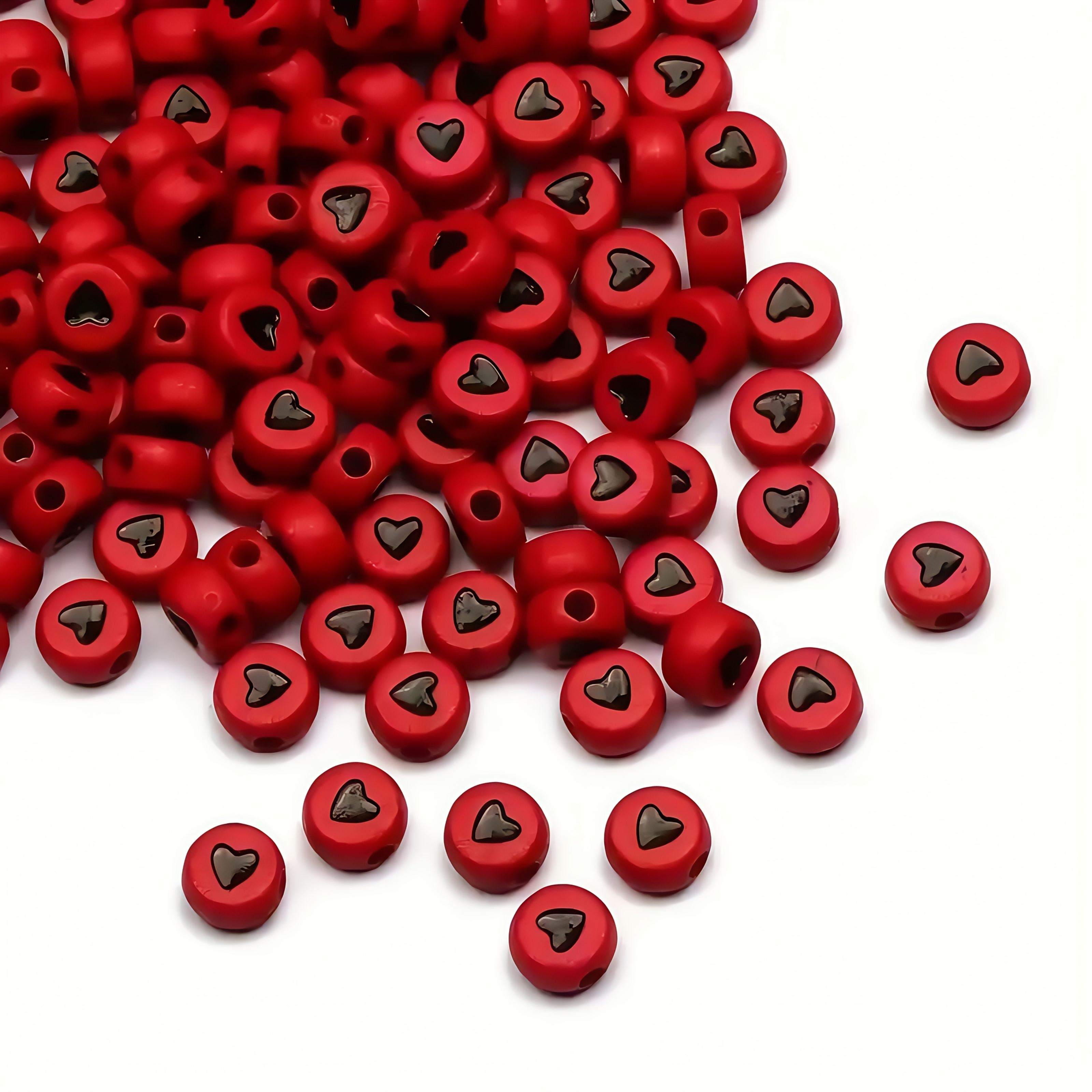 7*4mm 500pcs Red base black he - đánh giá và giá Body Jewelry Tool