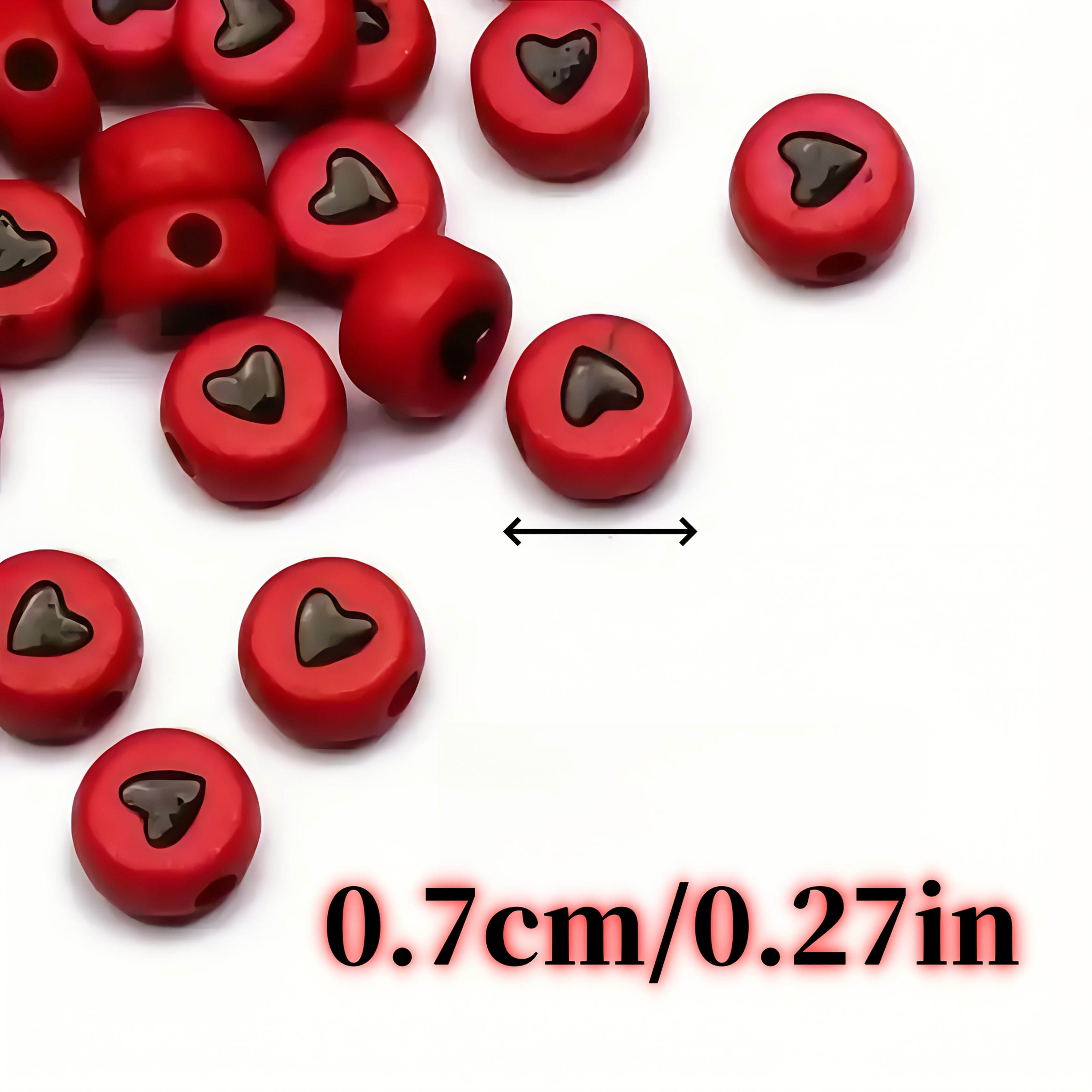 7*4mm 500pcs Red base black he - đánh giá và giá Body Jewelry Tool