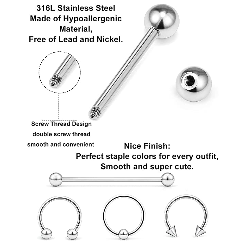 Piercing Kit Stainless Steel E - đánh giá và giá Body Jewelry Industrial
