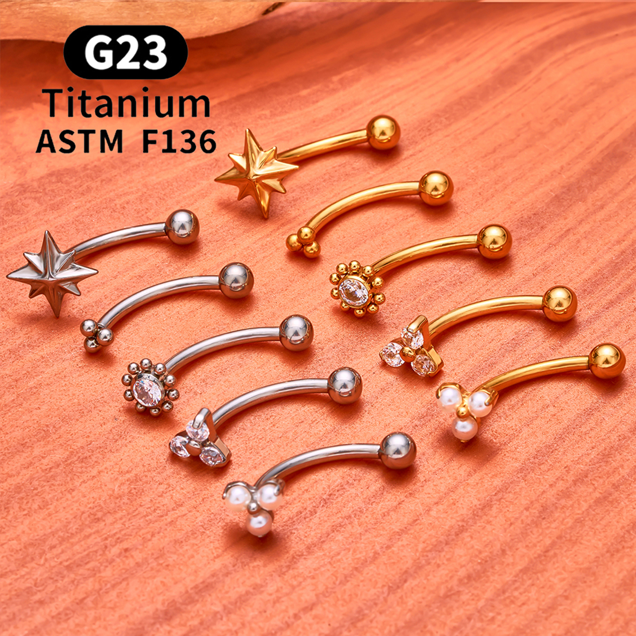 ASTM F136 Titanium Hexagram Ro - đánh giá và giá Belly Bar Titanium