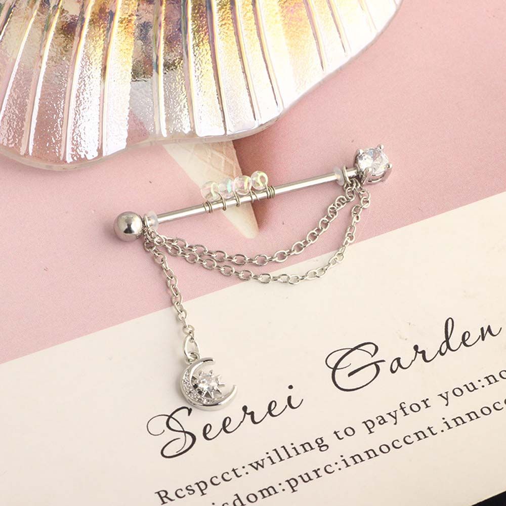 Piercing Jewelry Crystal Barbe - đánh giá và giá Industrial Barbell Long