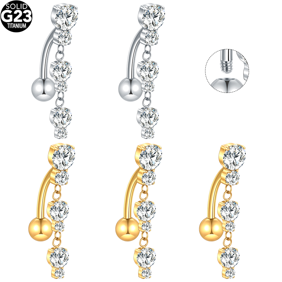 1/5PCS Titanium Reversed Bar C - đánh giá và giá Belly Bar Titanium