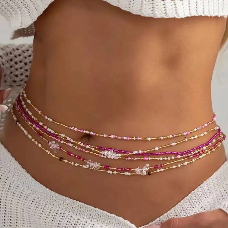 SHIXIN 6Pcs/Set Boho Colorful  - đánh giá và giá Body Jewelry Beach