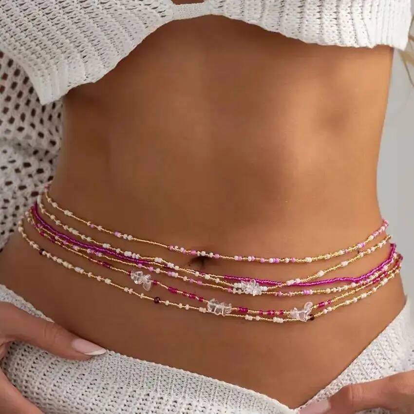 SHIXIN 6Pcs/Set Boho Colorful  - đánh giá và giá Body Jewelry Beach