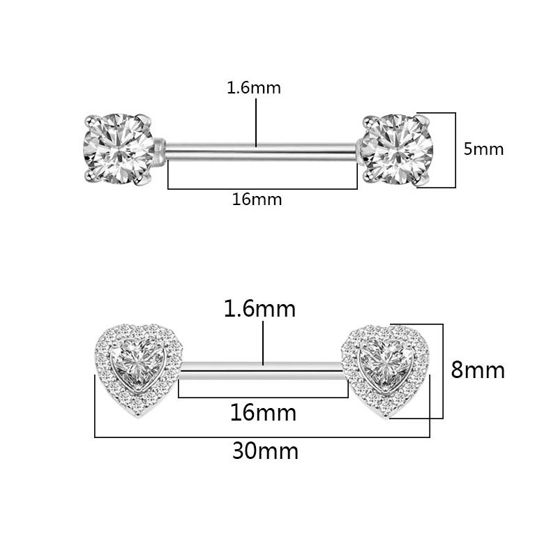 2Pcs Fashion High Quality Zirc - đánh giá và giá Body Piercing Quality Jewelry